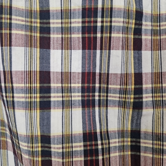 Vintage 1960s Skirt Academia Tartan Plaid Pencil Red Blue Pencil VTG 50s 2XS - Picture 4 of 7